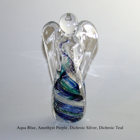 Memorial Glass Contemporay Style Angel Sculpture - Kevin Fulton Glass