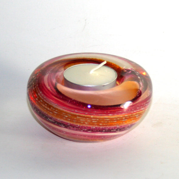 Memorial Glass Tea Light Candle Holder - Kevin Fulton Glass
