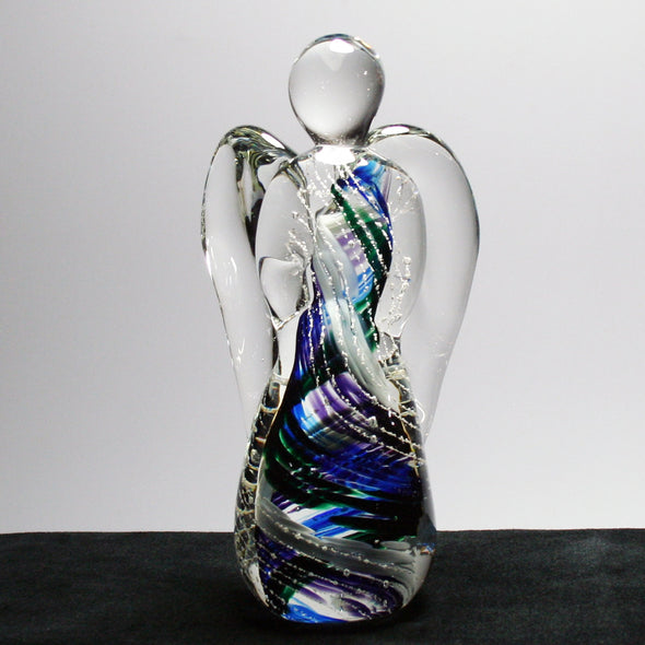 Memorial Glass Contemporay Style Angel Sculpture - Kevin Fulton Glass