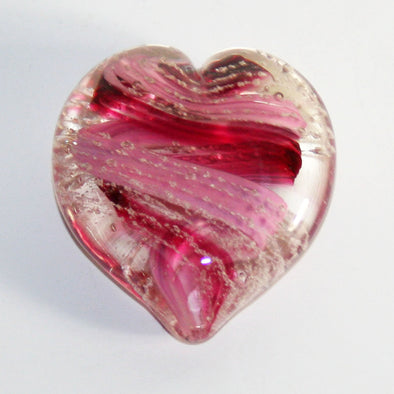 Memorial Glass Heart Touchstone - Kevin Fulton Glass