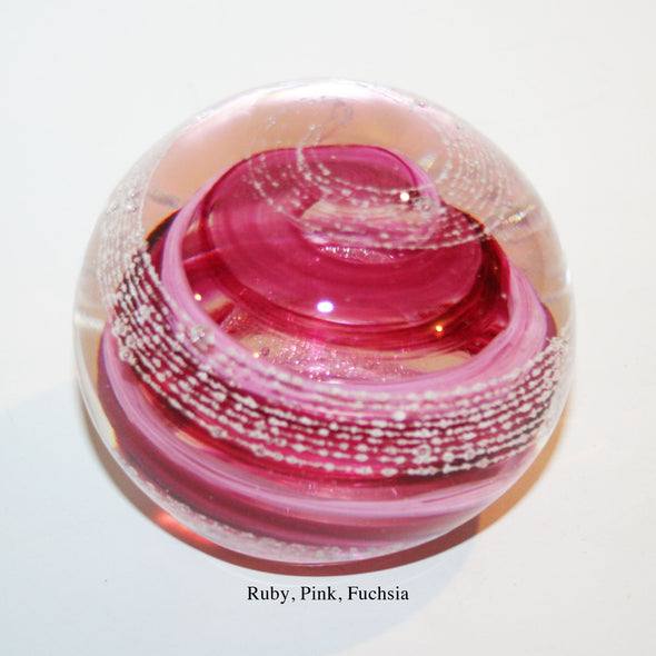 Memorial Glass Sphere Paperweight - Kevin Fulton Glass