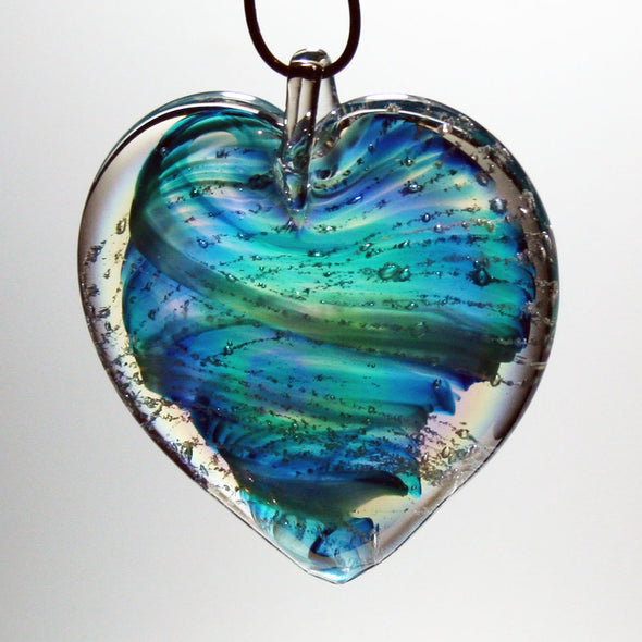 Memorial Glass Heart/Oval Sun Catcher - Kevin Fulton Glass
