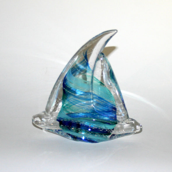 Memorial Glass Sailboat Sculpture - Kevin Fulton Glass