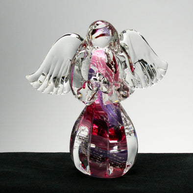 Memorial Glass Classic Style Angel Sculpture - Kevin Fulton Glass