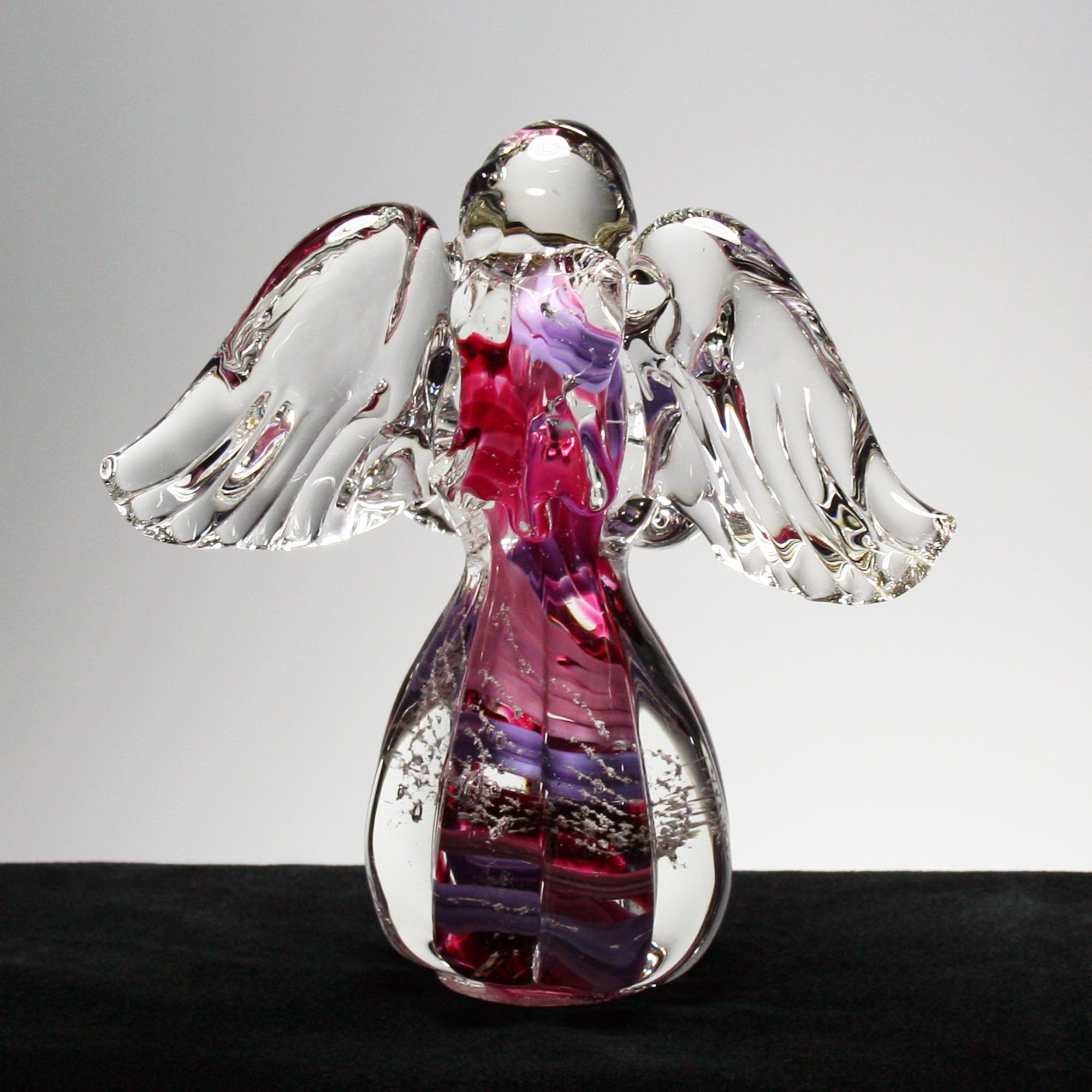 Memorial Glass Classic Style Angel Sculpture - Kevin Fulton Glass Memorials
