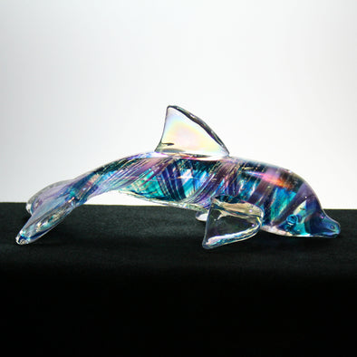 Memorial Glass Dolphin Sculpture - Kevin Fulton Glass