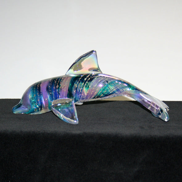 Memorial Glass Dolphin Sculpture - Kevin Fulton Glass