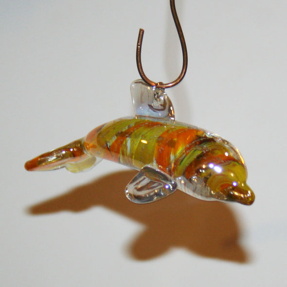 Memorial Glass Dolphin Sun Catcher - Kevin Fulton Glass