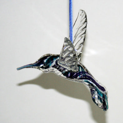 Memorial Glass Hummingbird Sun Catcher - Kevin Fulton Glass