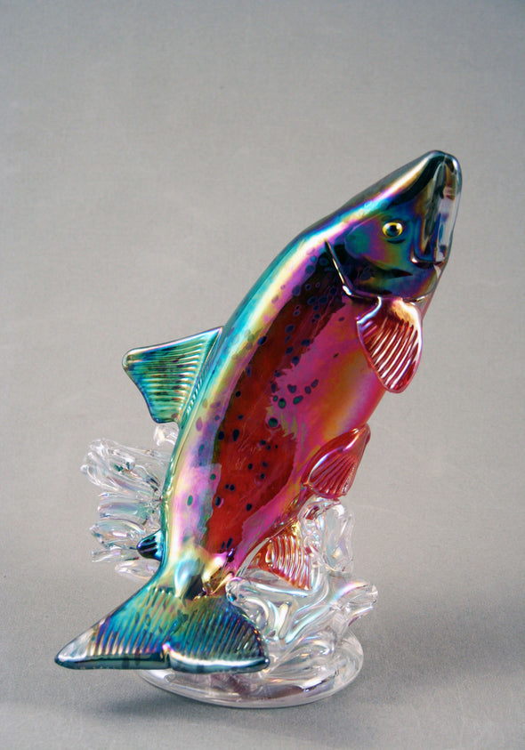 Leaping Trout/Salmon Sculptures - Kevin Fulton Glass