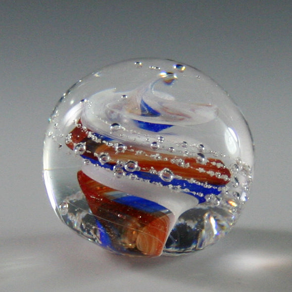 Memorial Glass Sphere Paperweight - Kevin Fulton Glass