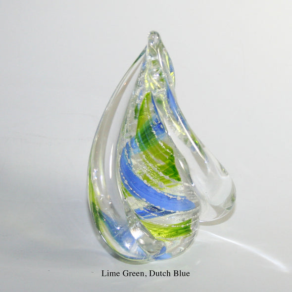 Memorial Glass Spiral Flame Sculpture - Kevin Fulton Glass