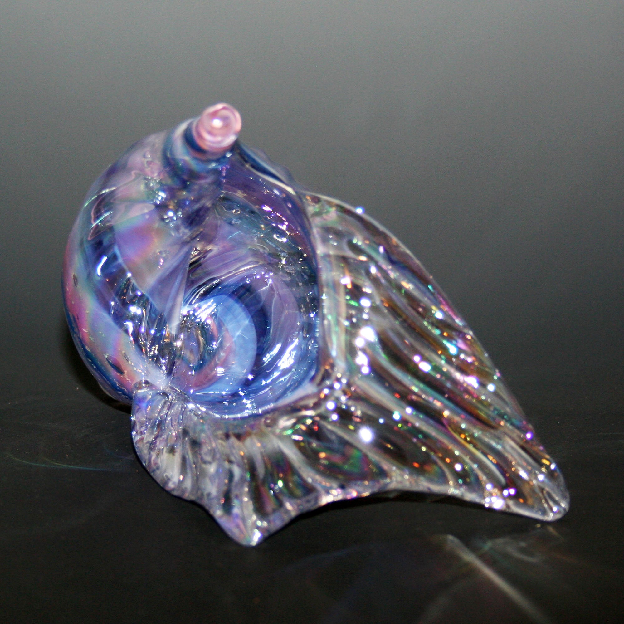Memorial Glass Sea Shell Sculpture   Kevin Fulton Glass Memorials